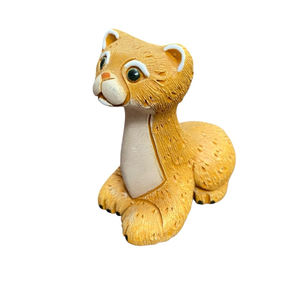Vtg Artesania Rinconada Cheetah Classic Uruguay Yellow Cat Signed Retired AR #85